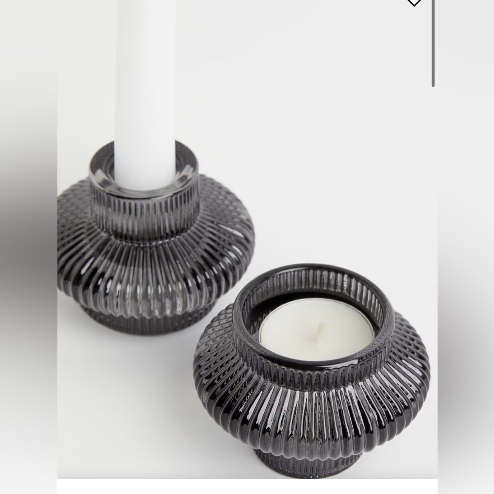 H&M glass candle lantern